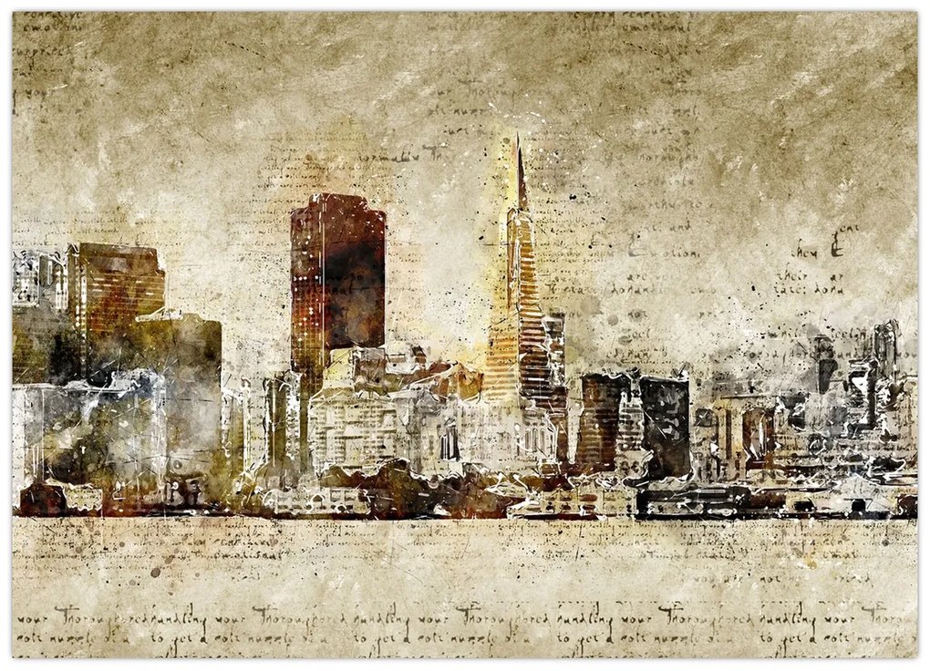 Obraz - Artystycznie ukształtowane miasto (70x50 cm)