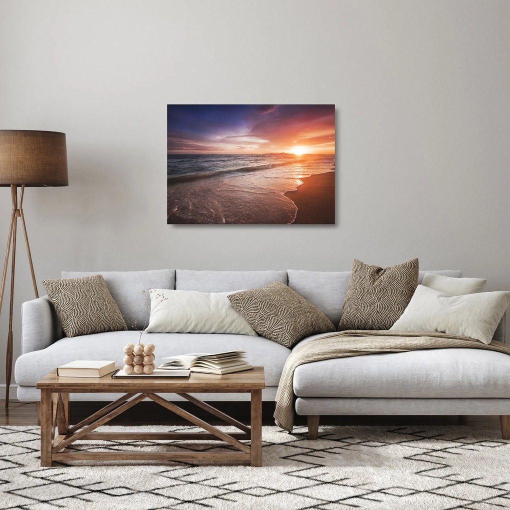 Obraz na szkle - Zachód słońca w Tajlandii (70x50 cm)