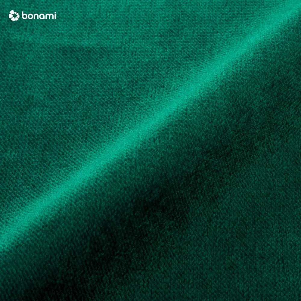 Ciemnozielony aksamitny rozkładany narożnik (prawostronny) Lofty Lilly – Miuform