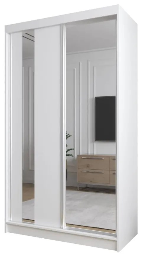 Szafa przesuwna - Greco 120 cm, biały mat
