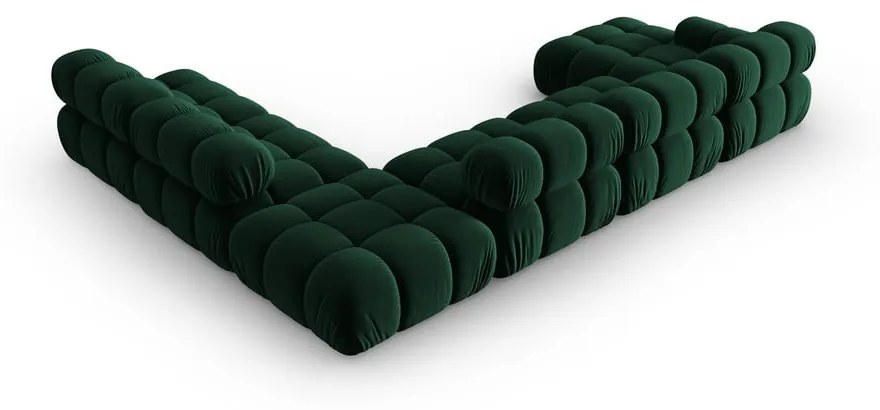 Zielona aksamitna sofa 379 cm Bellis – Micadoni Home