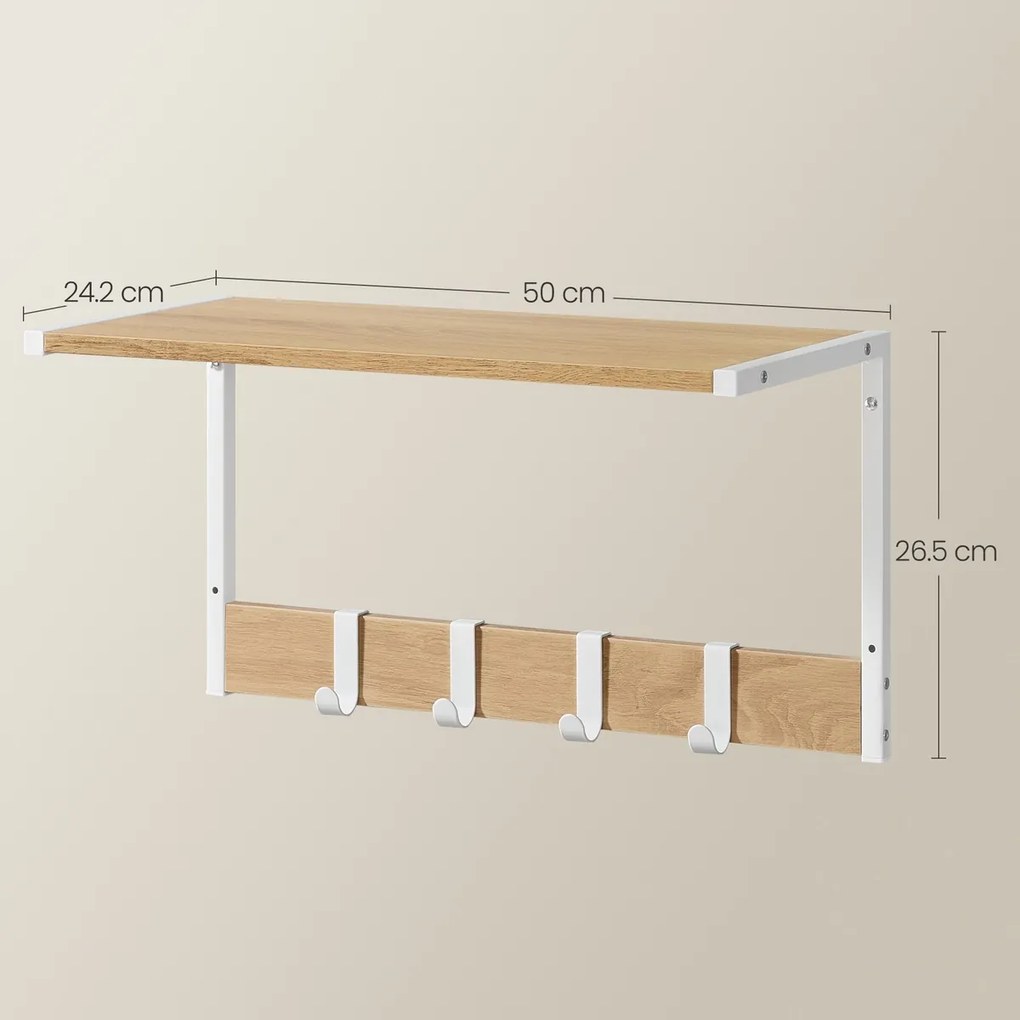 Zestaw półek ściennych E1083 WT, biały, 2 szt.
