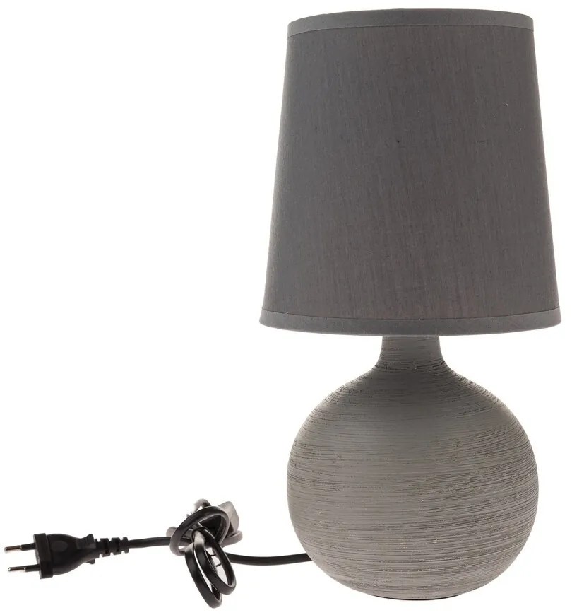 Lampa stołowa ceramiczna Grafit, 29 cm, szara