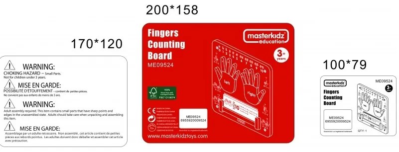 Masterkidz nauka liczenia ścienna tablica sensoryczna flex montessori