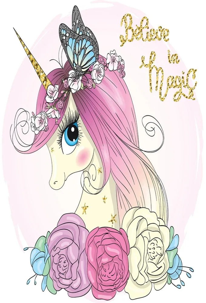 Dziecięcy dywan antypoślizgowy Conceptum Hypnose Unicorn, 180x280 cm