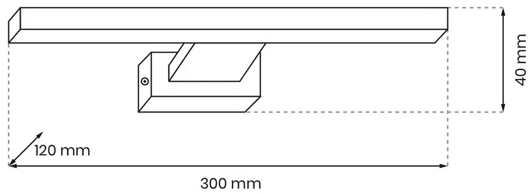 Srebrny kinkiet do łazienki - 5X N018 A2-W43