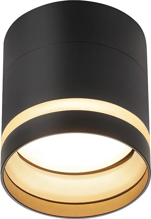 NETTLIFE LED reflektor montowany na powierzchni okrągły reflektor sufitowy czarny 5W reflektor montowany na powierzchni mały akrylowy