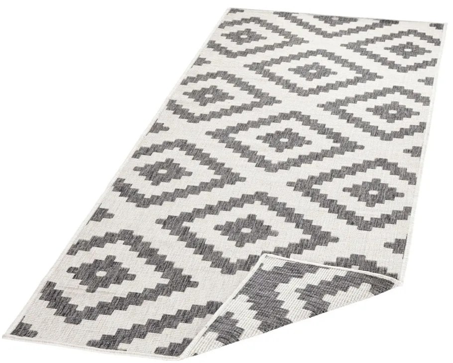 Szary chodnik dwustronny NORTHRUGS Malta, 80x345 cm