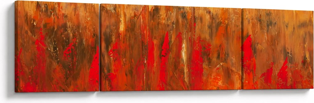 Obraz malowanej abstrakcji (170x50 cm)
