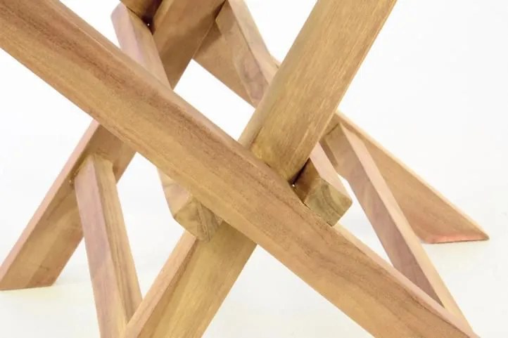 Zestaw 4 sztuk - krzesło ogrodowe DIVERO - drewno tekowe