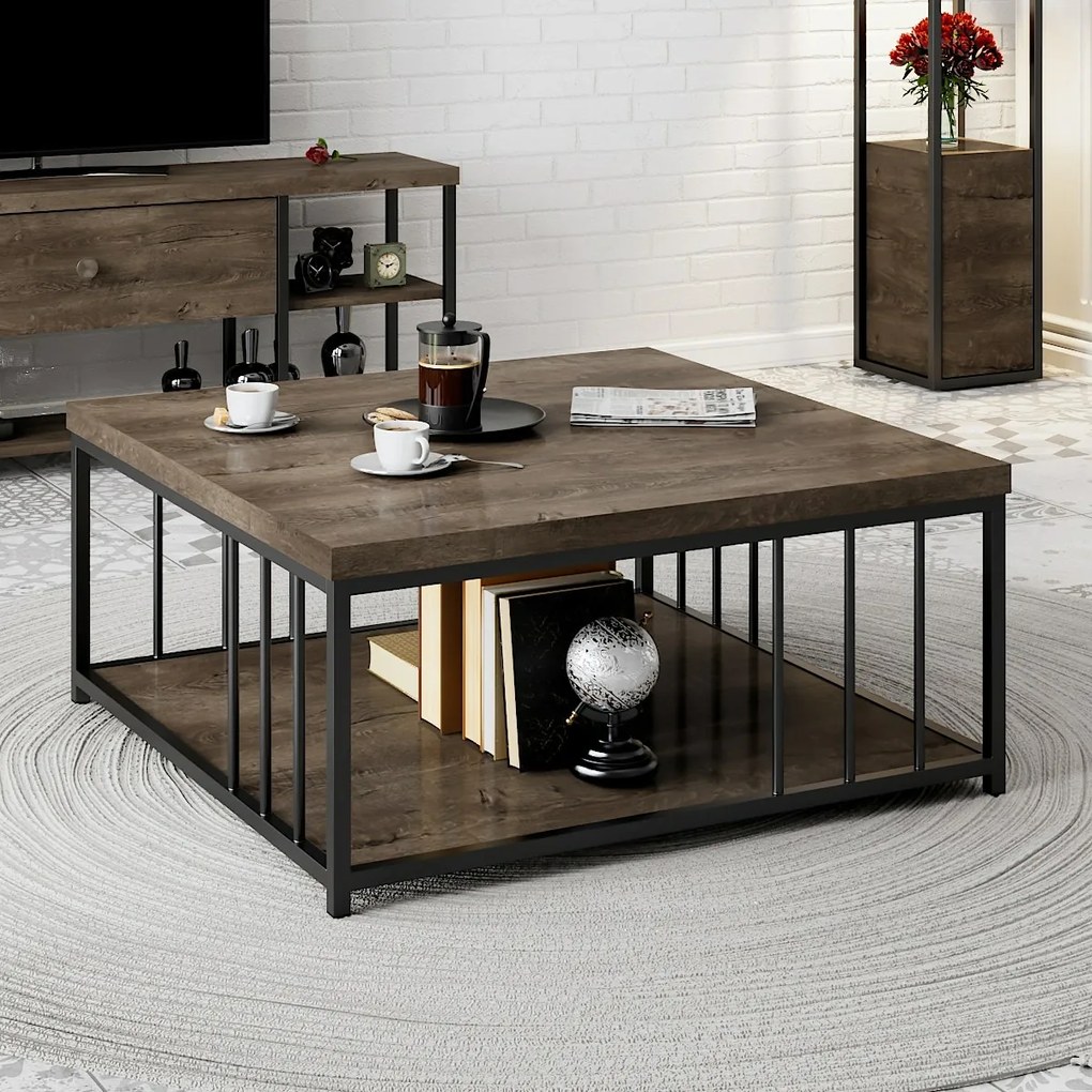 Stolik konferencyjny Zenn Walnut and Black
