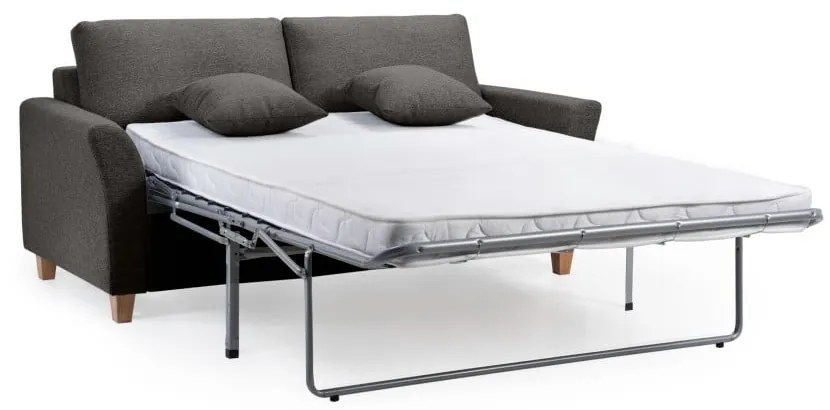 Antracytowa rozkładana sofa Scandic Sonia