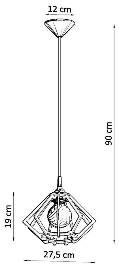 Lampa wisząca z drewnianym kloszem ø 27,5 cm Toranja – Nice Lamps