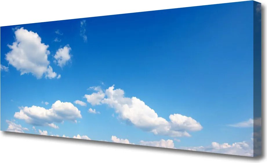 Obraz canvas Błękitny Nieboskłon z Chmurami