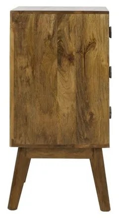 Brązowa wysoka komoda z litego drewna 40x80 cm Espita – Light &amp; Living