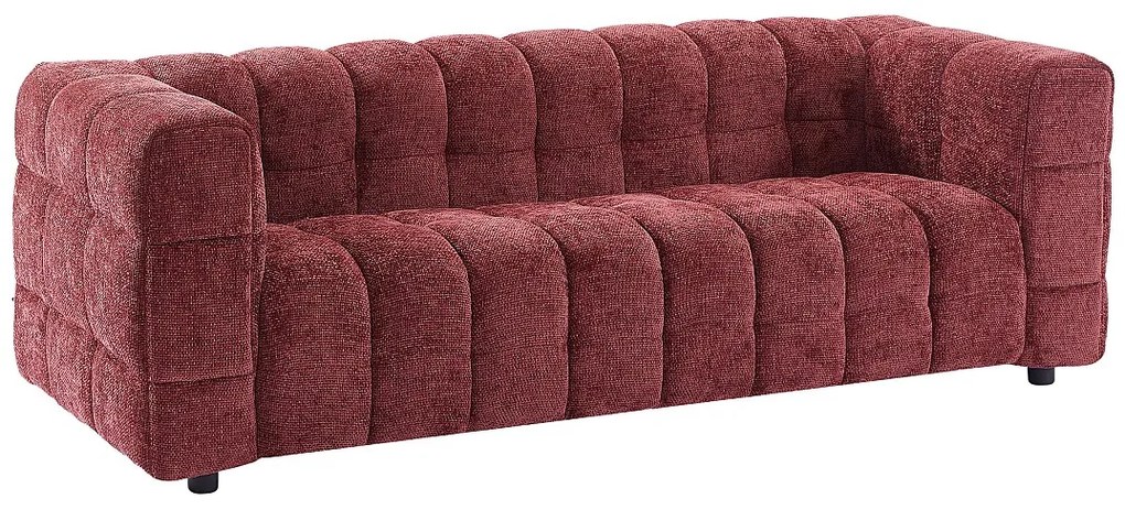 3-osobowa kanapa z bordowej tkaniny teksturowanej LERICI od Pascal Morabito