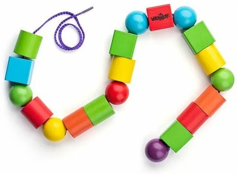 Woody Drewniane maxi korale, 60 elementów