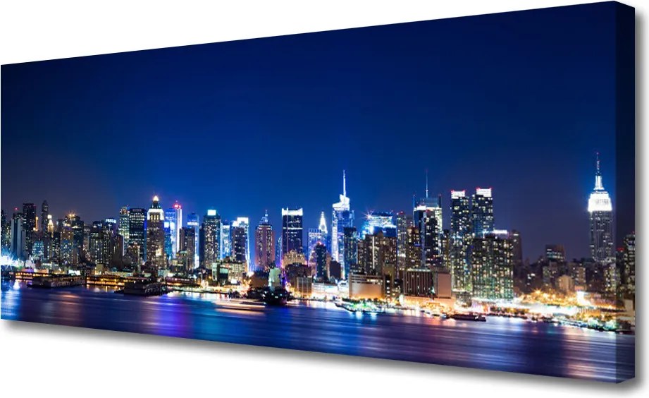 Obraz canvas na ścianę Wieczorne Światła Miasta