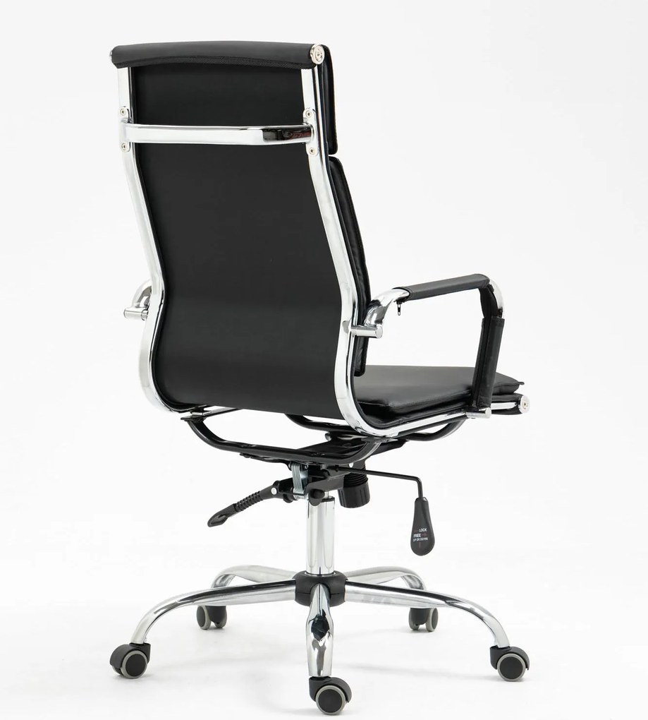 Nowoczesny czarny fotel biurowy Mantus
