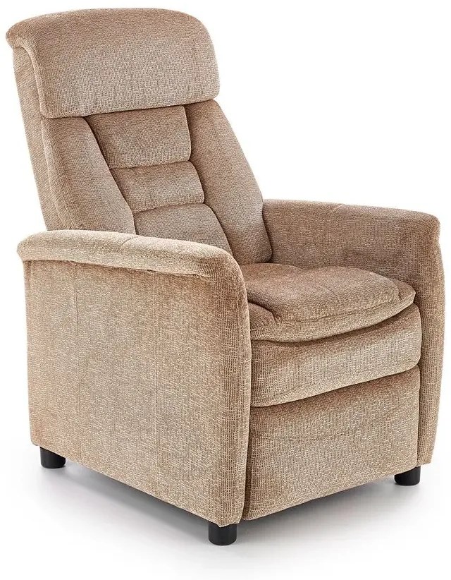 Beżowy Rozkładany Fotel Wypoczynkowy H4-P97