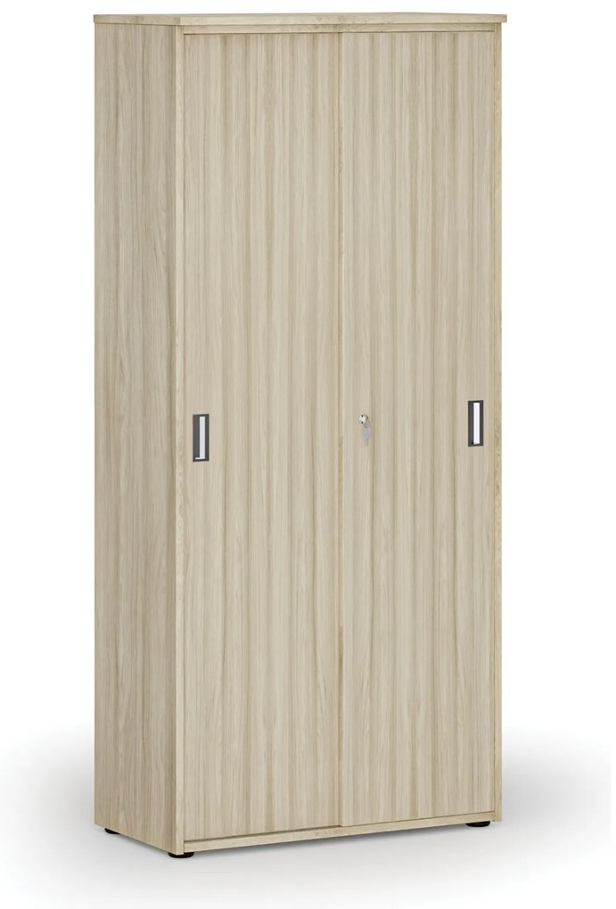 Szafa z drzwiami przesuwnymi PRIMO WOOD, 800 x 420 x 1781 mm, dąb naturalny