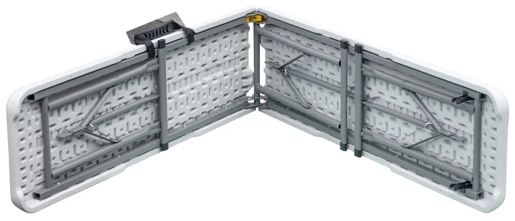 Autronic Ławka ogrodowa, metal, plastik, biała,AZ-K 1001 WT
