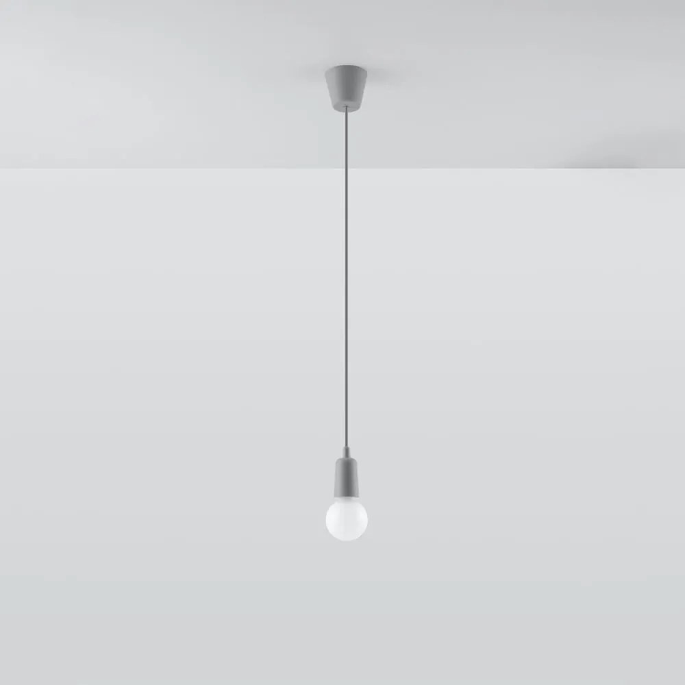 Szara lampa wisząca ø 5 cm Rene – Nice Lamps