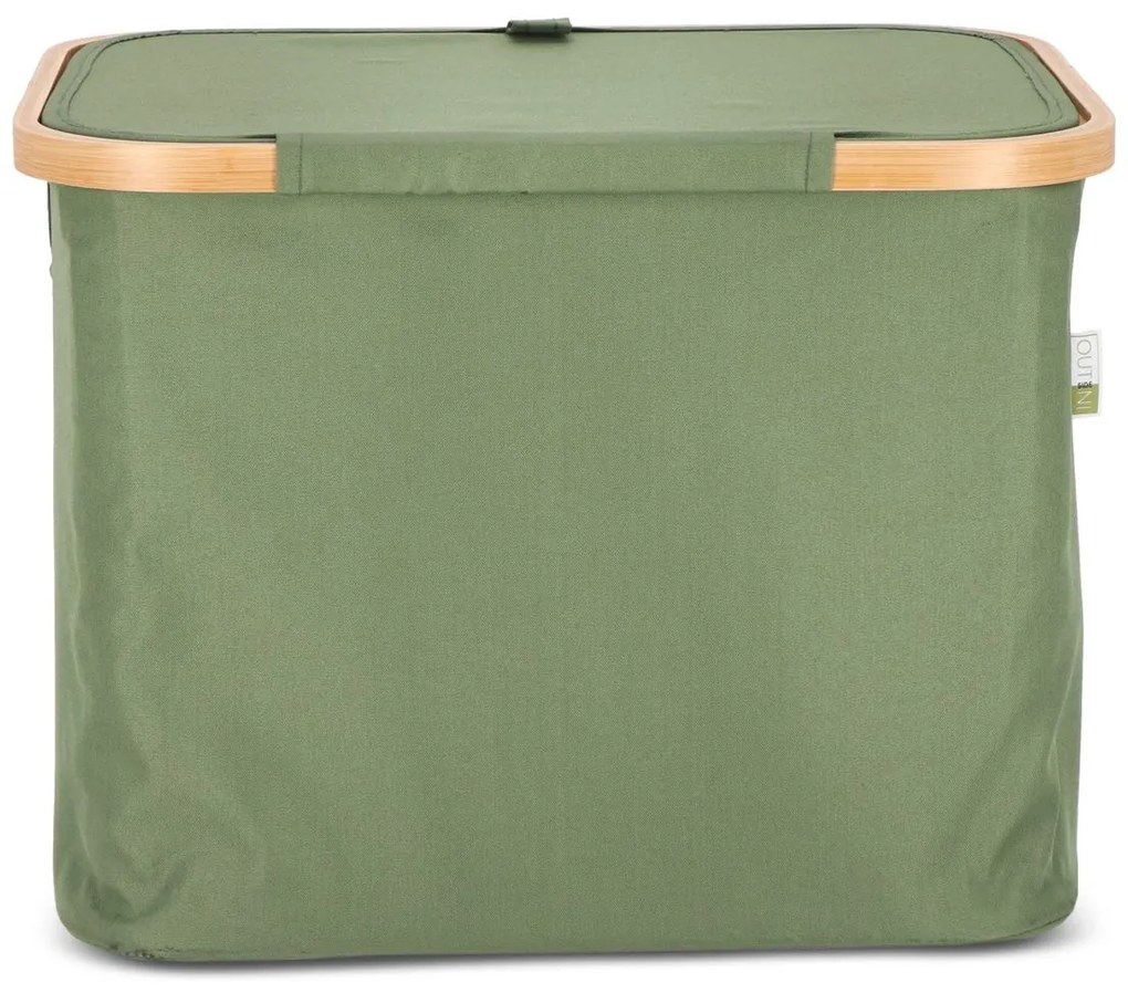 Kosz na pranie NOLVIO 40 L, zielony