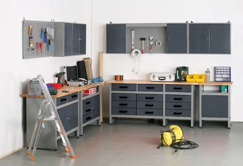 Stół warsztatowy G1, 840 x 1200 x 600 mm, 2 półki