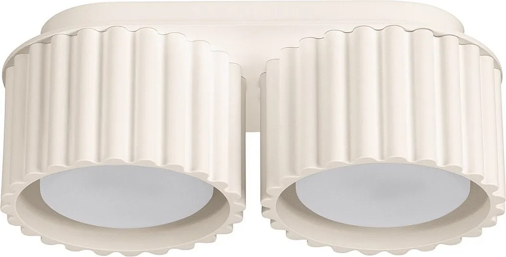 Lampa Sufitowa Minimalistyczny Aura, Aluminium - 2 Źródło - L.21 X H.12 Cm - Beżowy