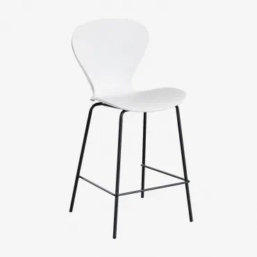 Zestaw 4 Wysokich Stołków Uit ↑65 Cm & Czarny & Polipropylen Biały & Polipropylen - Sklum