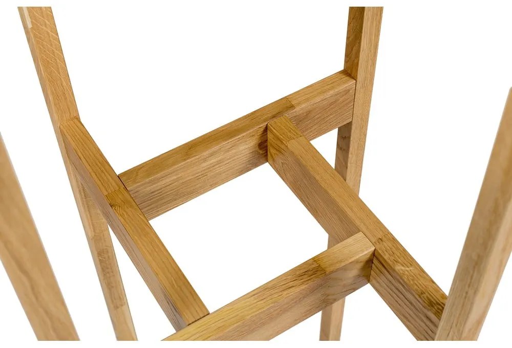 Wieszak stojący z litego drewna dębowego Woodman Hilbert