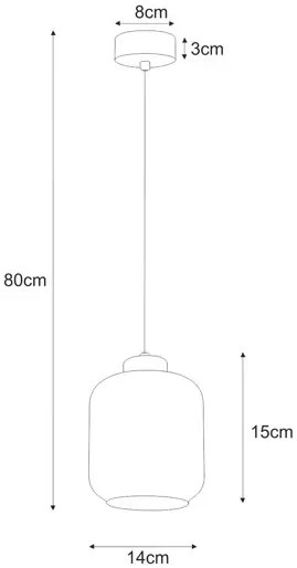 Wisząca lampa pojedyncza długa grafitowa R0-T28