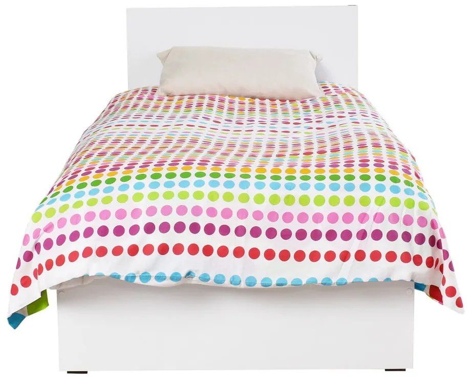 Białe łóżko jednoosobowe 90x190 cm KRY – Kalune Design