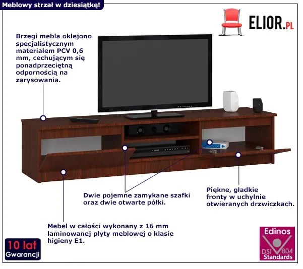 Nowoczesna szafka RTV wenge W1-C65