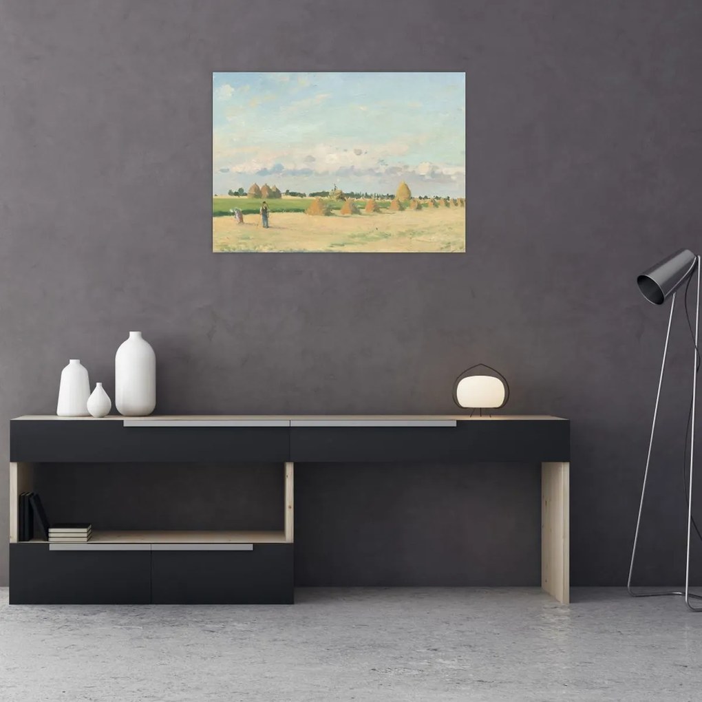 Obraz na szkle - Camille Pissarro, Landscape, Ile de France, reprodukcje (70x50 cm)