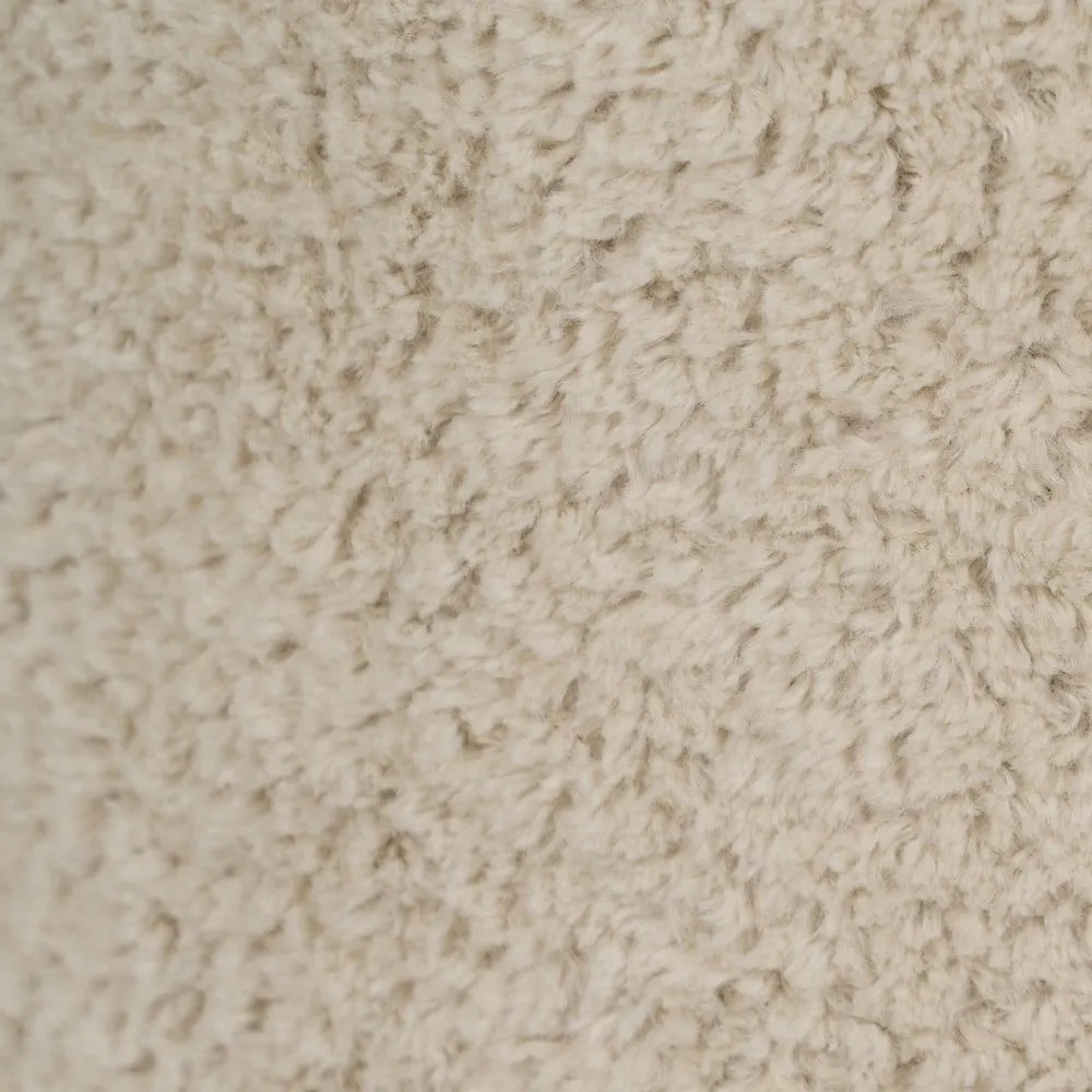 Beżowy puf z materiału bouclé – Ixia