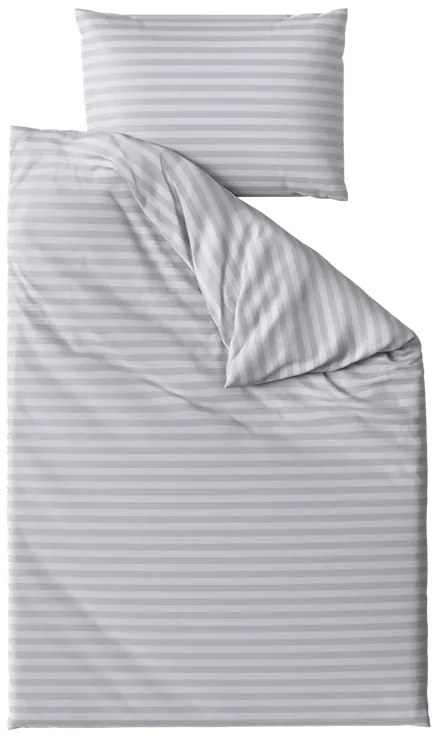 PrzytulneMieszkanie.pl PrzytulneMieszkanie.pl Hotelowa pościel z mikrofibry JASMINE jasnoszara - pasek 2 cm, hotelowa kieszeń Rozmiar pościeli: 70 x 90 cm | 140 x 220 cm