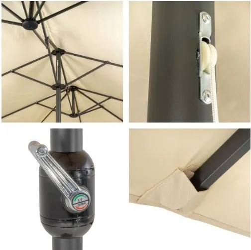 Duży parasol XXL 4,65 m - kremowy