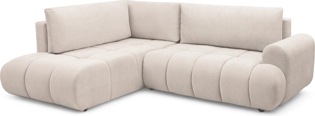 Narożnik Lutario L z funkcją spania lewostronny - beżowa plecionka hydrofobowa Venice 2026