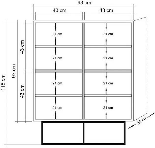 Szafka Quantum Atlantic Pine and Black