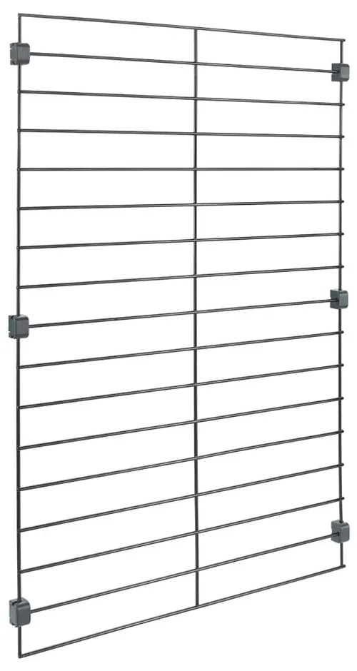Czarna metalowa konsola do modułowego systemu półek Mural – Metaltex