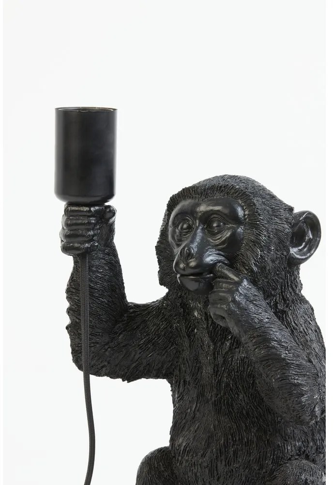 Czarna lampa stołowa (wysokość 34 cm) Monkey – Light &amp; Living