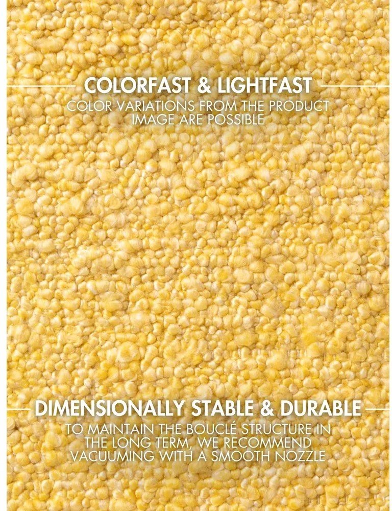 Żółty dywan z materiału bouclé tkany ręcznie 200x290 cm Notting Hill Portobello – Ted Baker