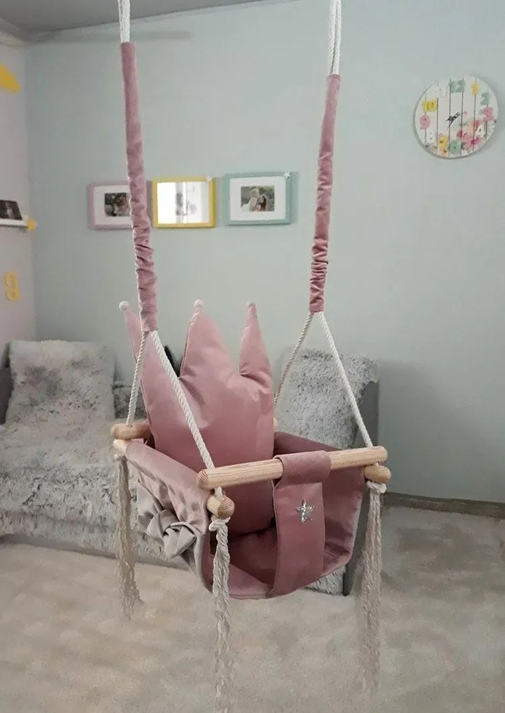 Różowa huśtawka dla dziewczynki N8-G14