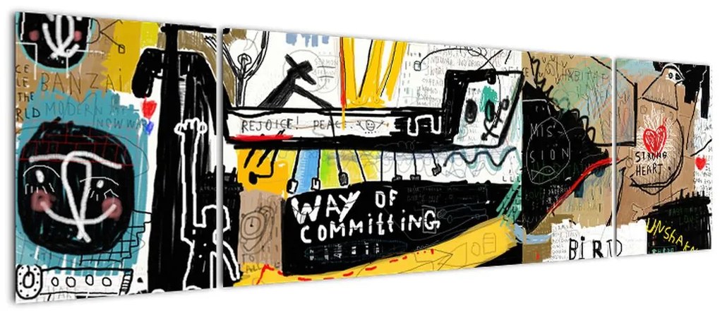 Obraz - Graffiti (170x50 cm)