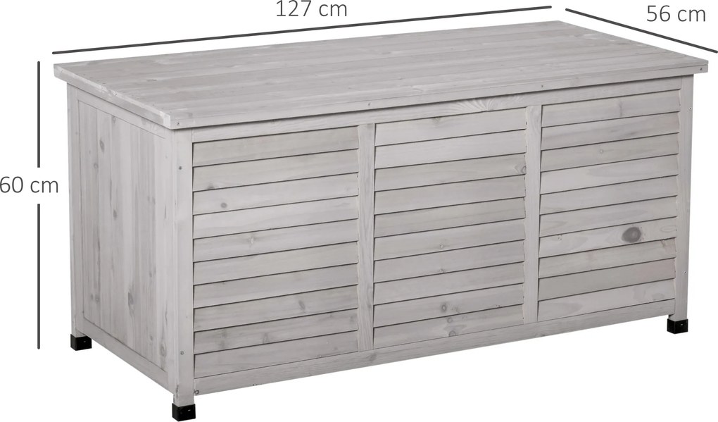 Outsunny szafa ogrodowa, drewno jodłowe, 127 cm x 56 cm x 60 cm