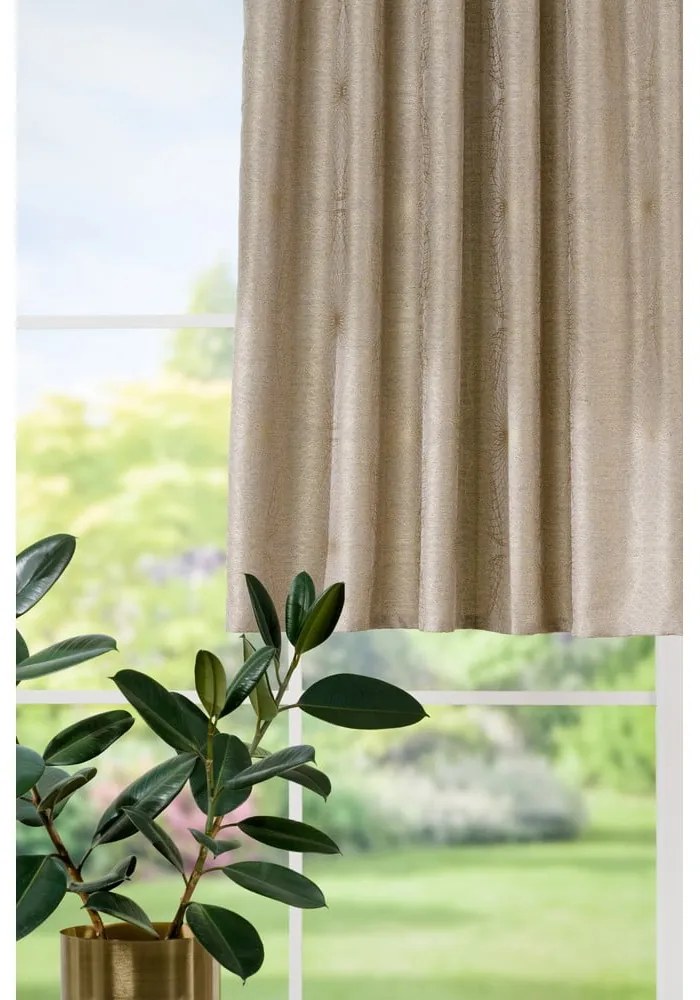 Zasłona w kolorze złota 140x160 cm Elys – Mendola Fabrics