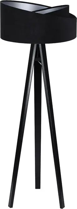 Czarna asymetryczna lampa stojąca H7-P64