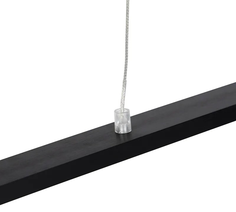 Designerska lampa wisząca czarna w komplecie z LED - Banda Nowoczesny Oswietlenie wewnetrzne
